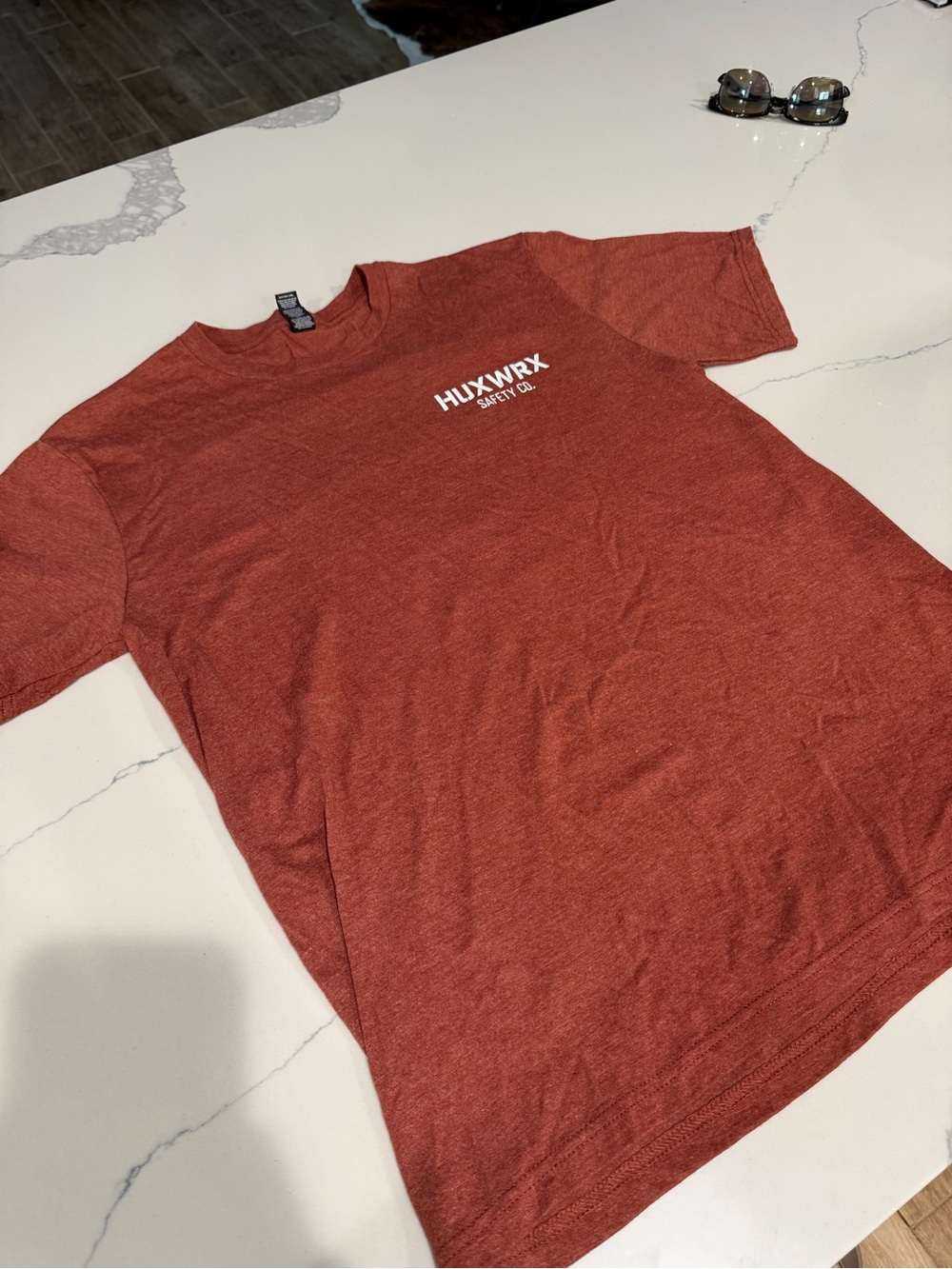 District Men's Rust Heather Short Sleeve Logo Tee